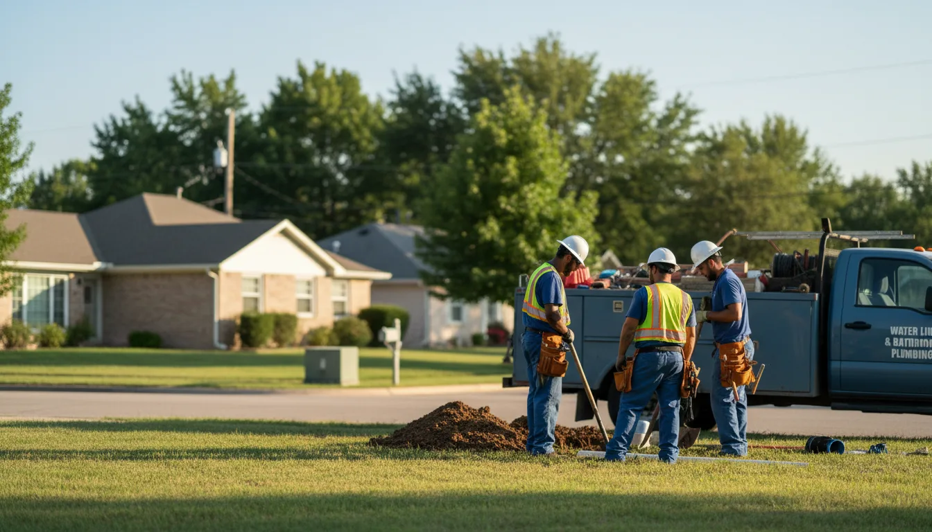 Residential water line and bathroom plumbing service in Abrams, WI